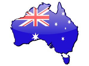 Australia flag map